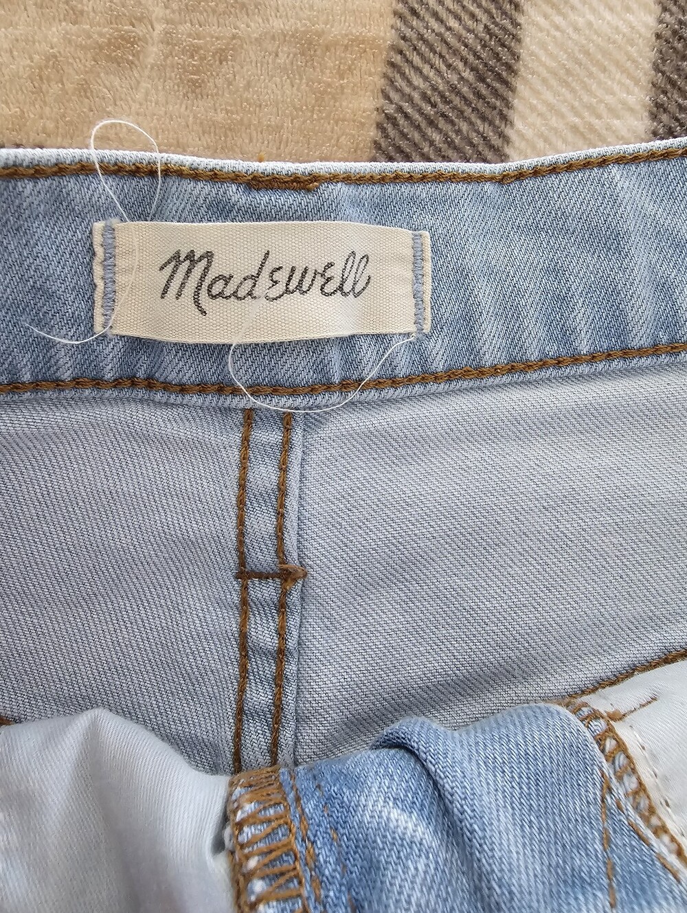 Light Wash High-Rise Denim Bermuda Shorts - Light Blue - Picture 7 of 8